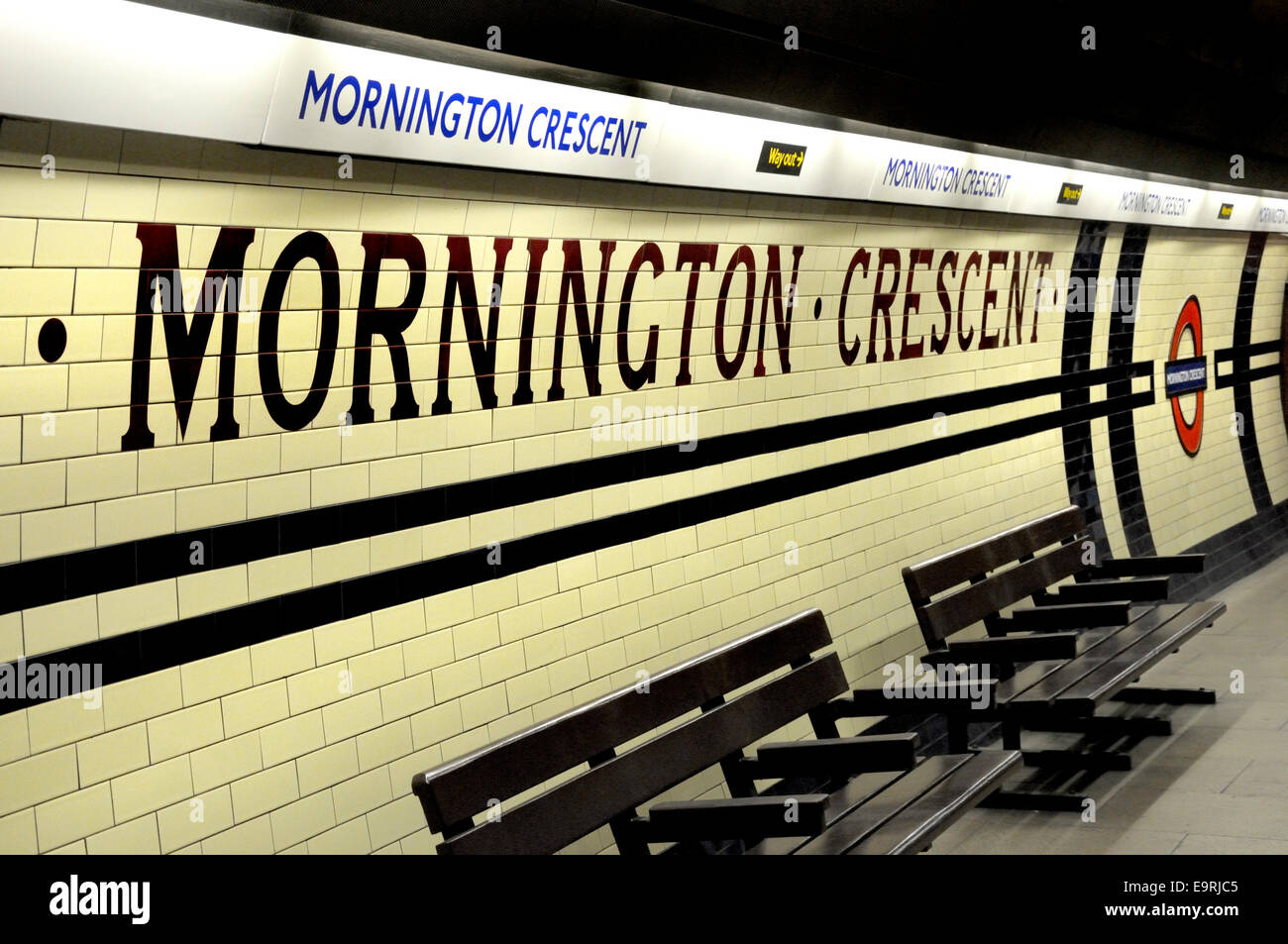 Londres, Angleterre, Royaume-Uni. La station de métro Mornington Crescent Banque D'Images