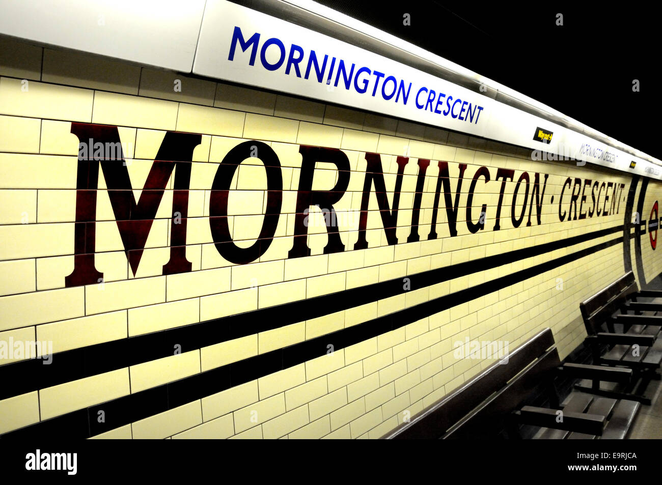 Londres, Angleterre, Royaume-Uni. La station de métro Mornington Crescent Banque D'Images