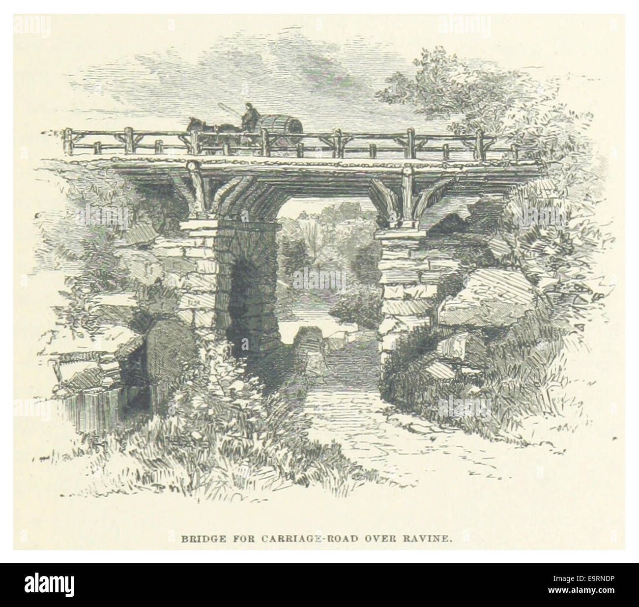 NYC-CentralPark (1869) p197 pour le transport sur route Pont Ravine Banque D'Images