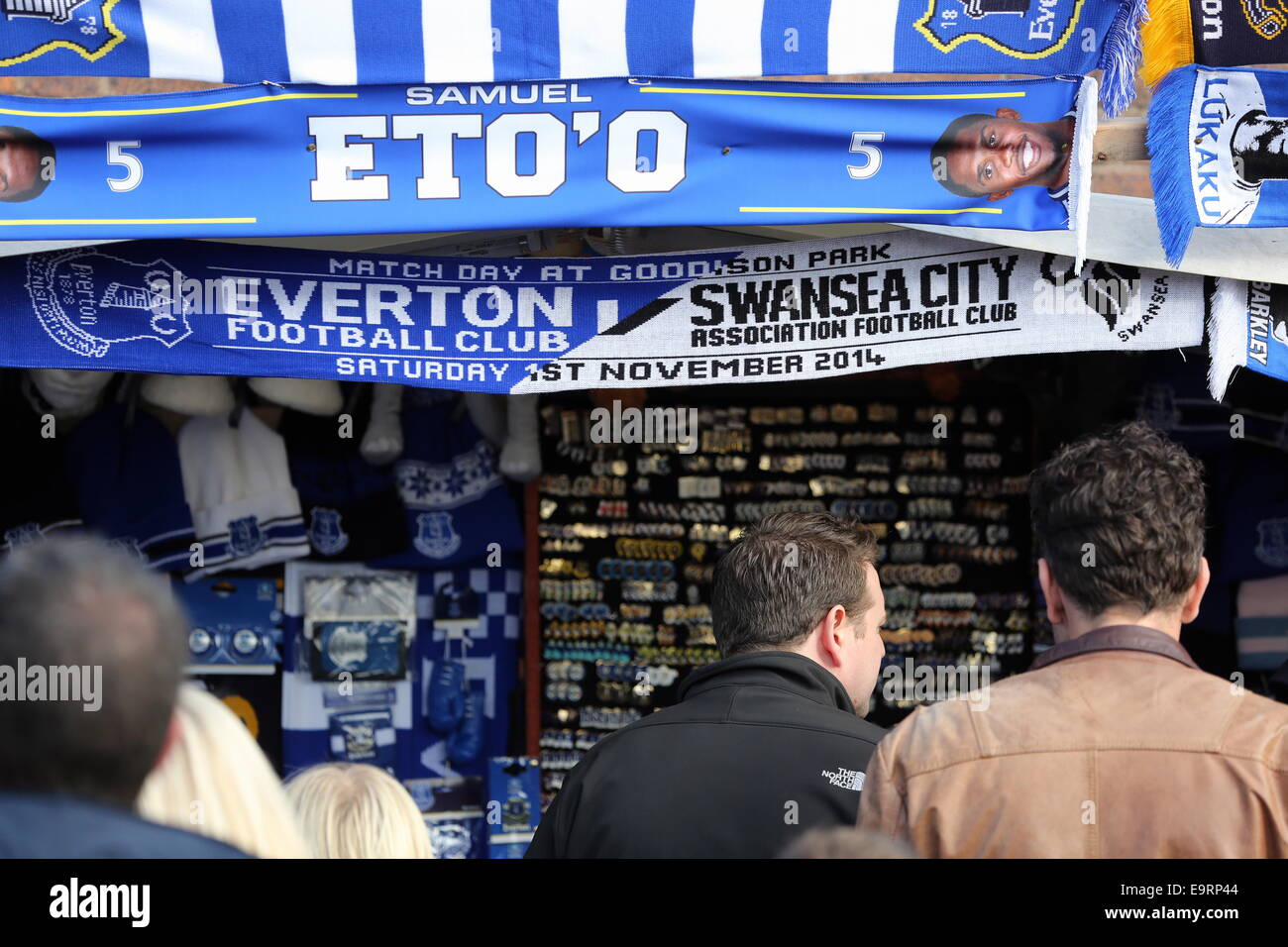 Liverpool, Royaume-Uni. Samedi 01 novembre 2014 Photo : Re : Premier League Everton v Swansea City FC à Goodison Park, Liverpool, Merseyside, Royaume-Uni. Credit : D Legakis/Alamy Live News Banque D'Images