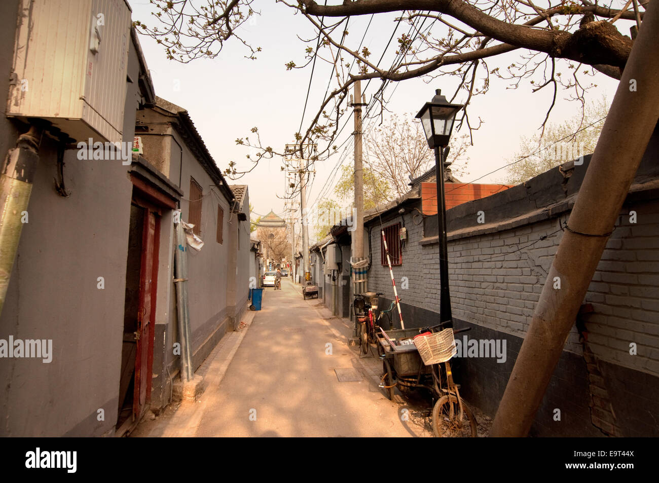 Rue hutong, Beijing, Chine Banque D'Images