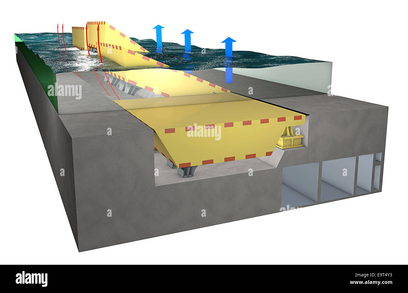 Venise, lagune : le système MOSE pour la défense contre les eaux Haut Banque D'Images