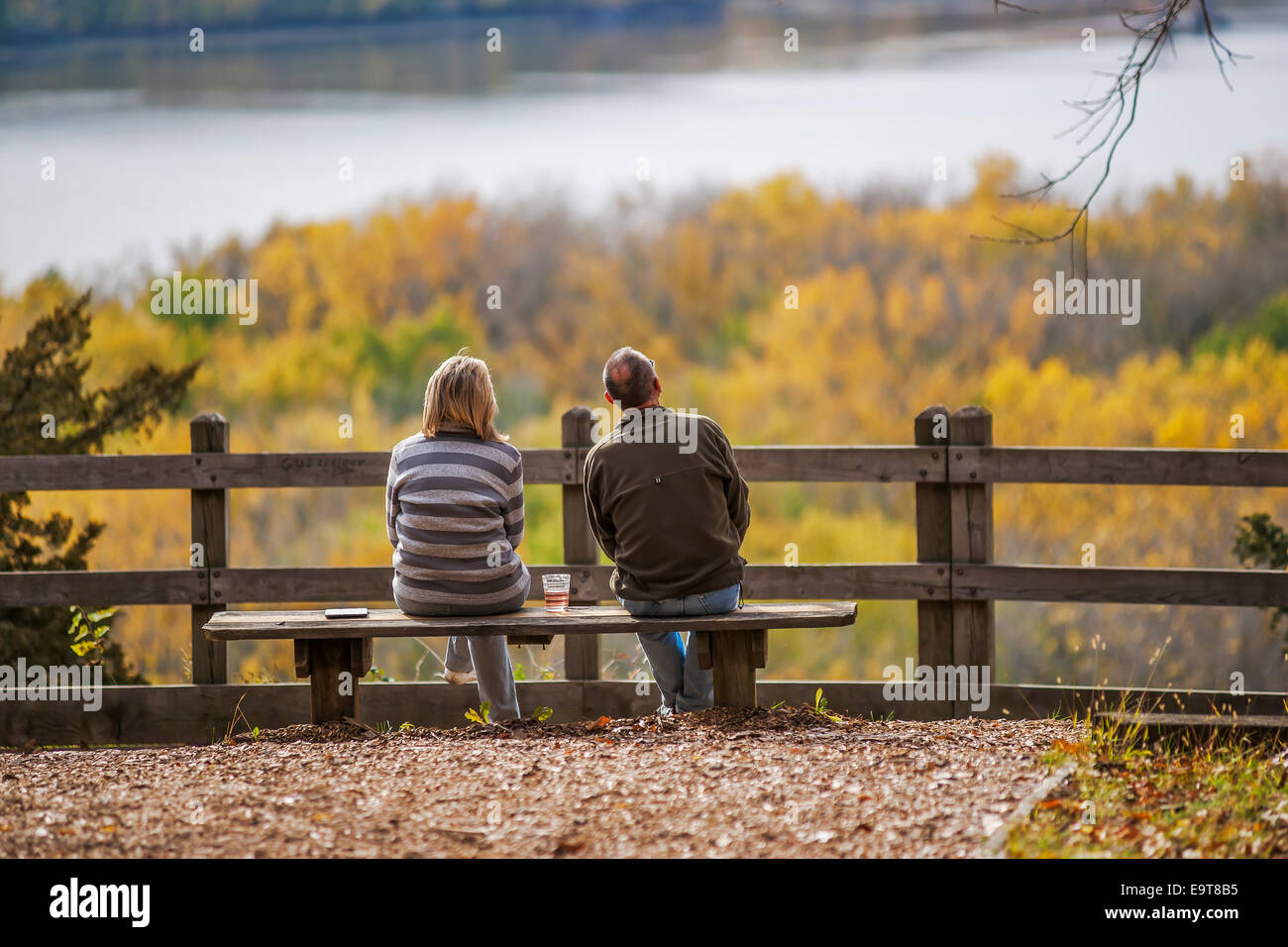 Voir Couple feuillage Banque D'Images