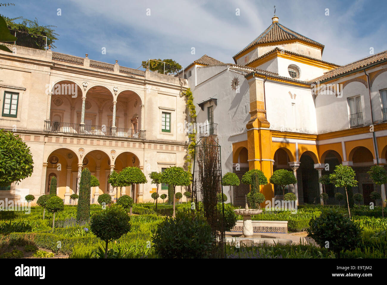 La Casa de Pilatos palace à Séville, en Espagne, construit dans un mélange d'Italien et Espagnol mudéjar Renaissance architectural styles Banque D'Images