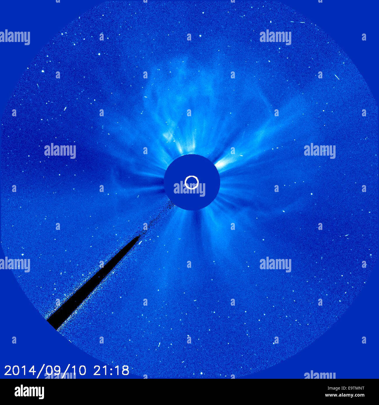 Earth-Directed X-Class Flare et CME Banque D'Images