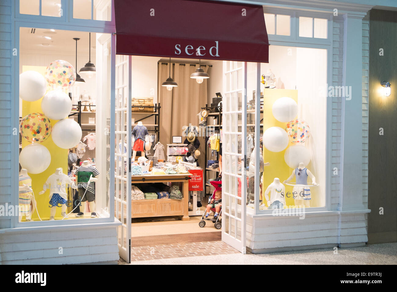 Les semences, un magasin de vêtements pour enfants à l'aéroport de Sydney Kingsford Smith, Australie Banque D'Images