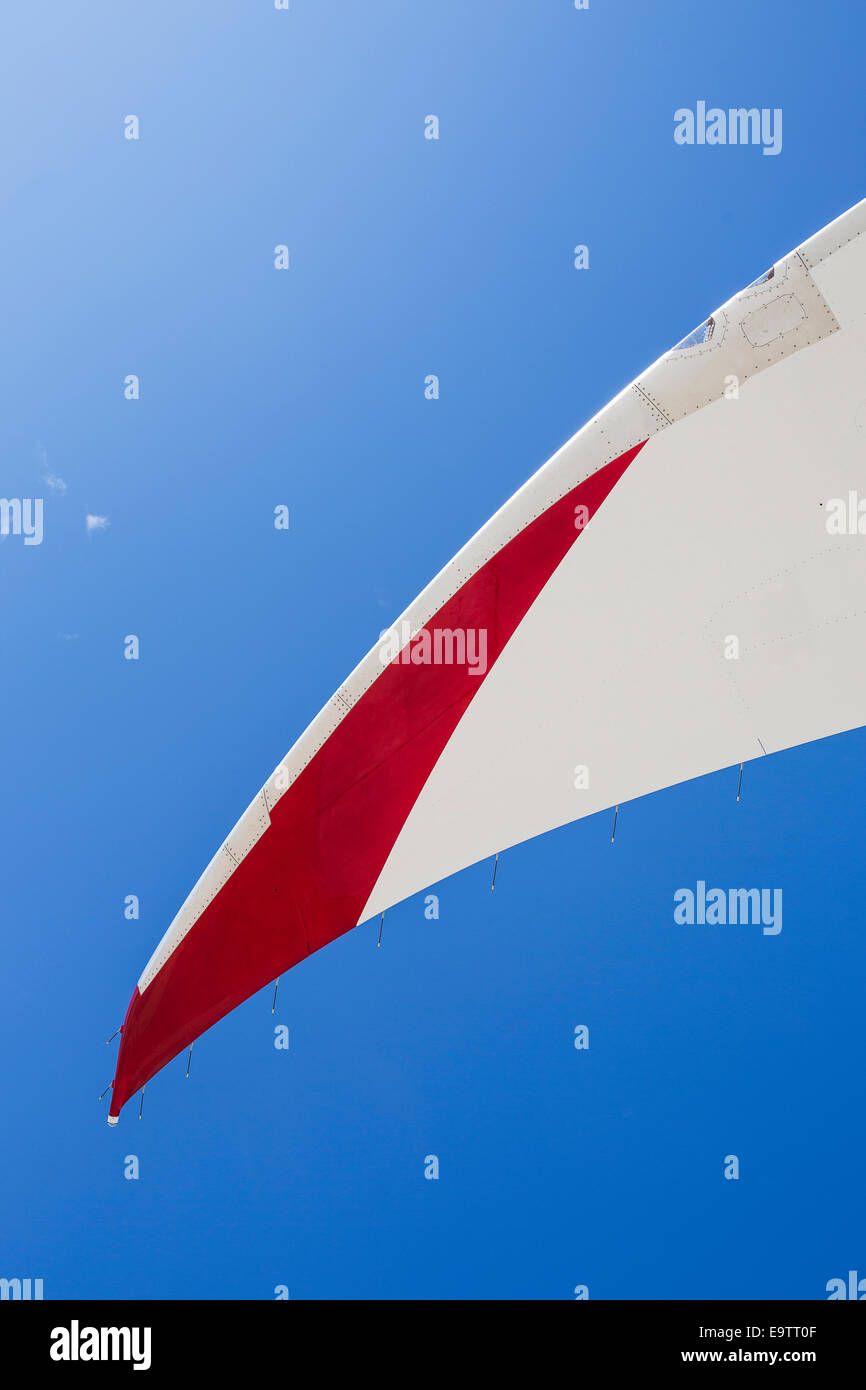 Détail de l'extrémité de l'aile de Virgin Atlantic de neuf Boeing 787 Dreamliner Banque D'Images