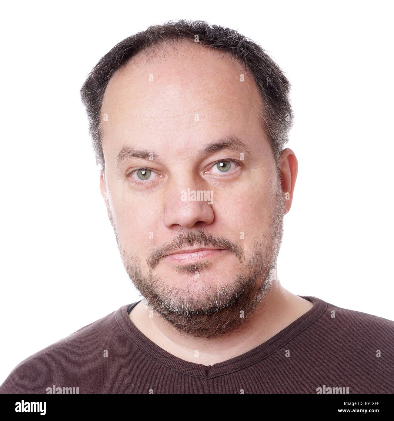 Portrait d'un homme d'âge moyen avec chaume barbe Banque D'Images