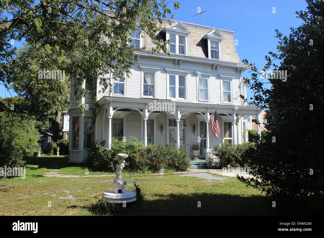 Second Empire House, City Island, New York Banque D'Images