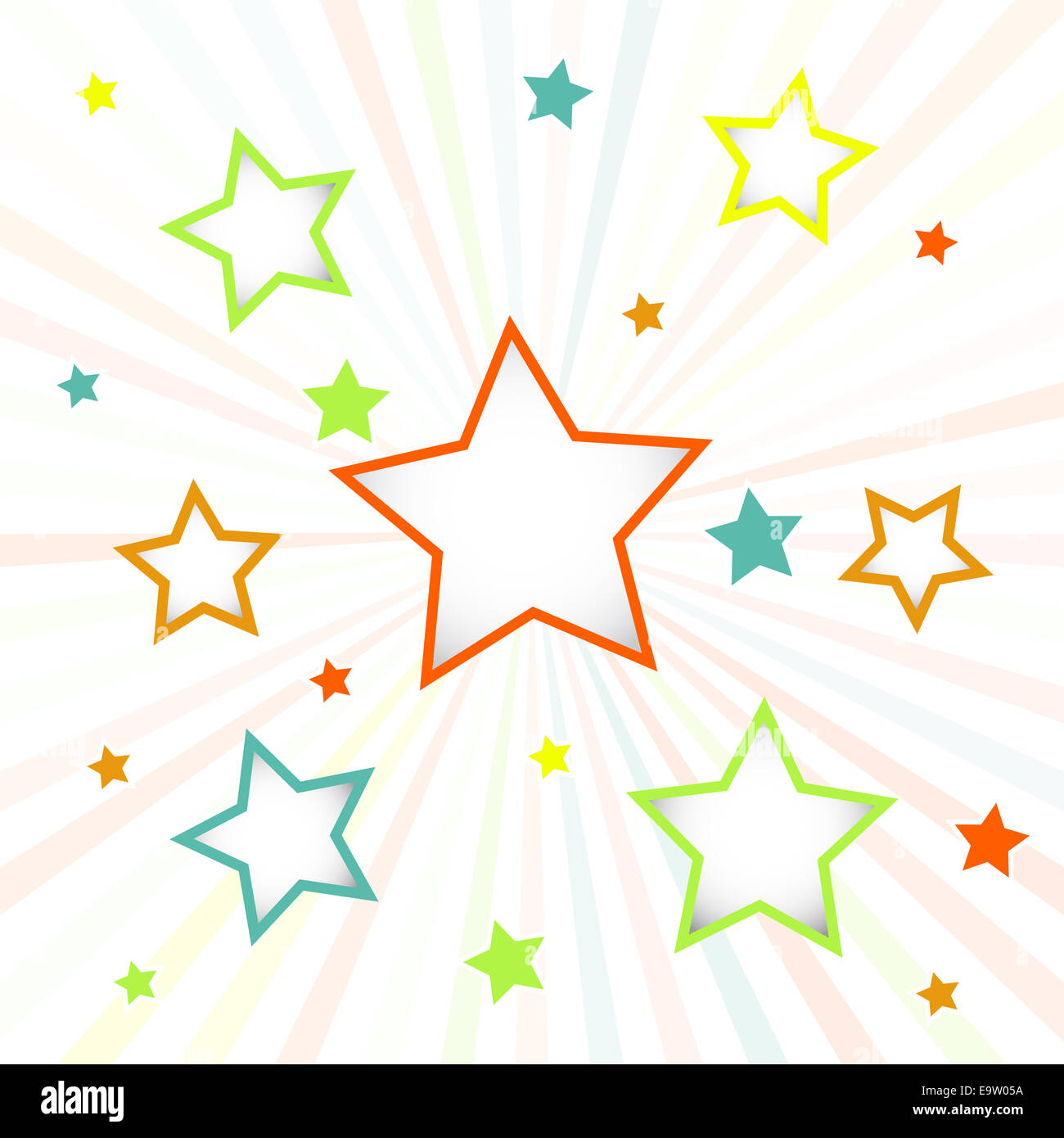 Résumé fond avec des étoiles colorées Banque D'Images