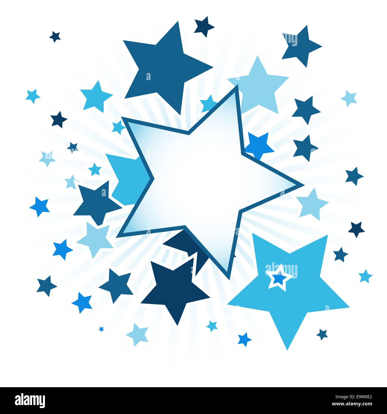 Résumé fond avec des étoiles bleues Banque D'Images