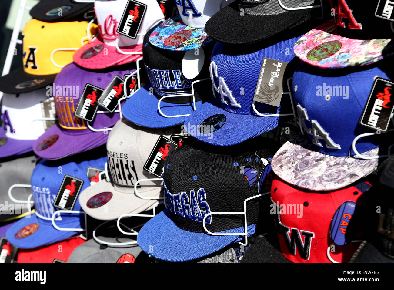Casquettes de baseball à vendre à Hollywood, Californie Banque D'Images