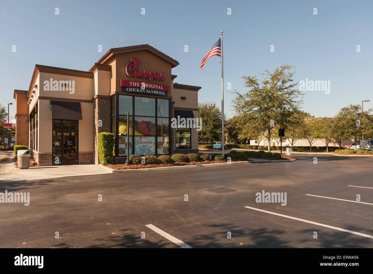 Le Poussin-fil-Un restaurant situé dans la région de Lady Lake Floride USA Banque D'Images