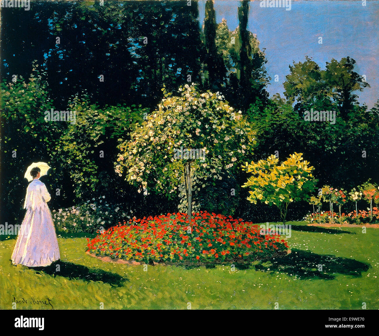 Femme dans un jardin, 1867, Claude Monet Banque D'Images