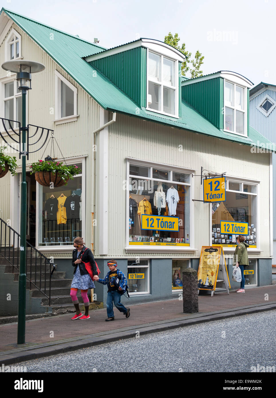 12 Tonar magasin de disques à Reykjavik, Islande. Banque D'Images