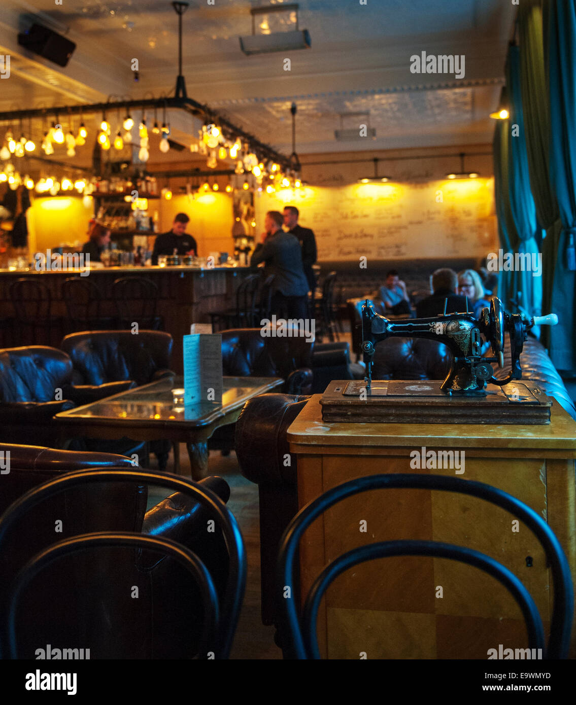 Loft Bar à cocktails Salles de Reykjavik. Banque D'Images