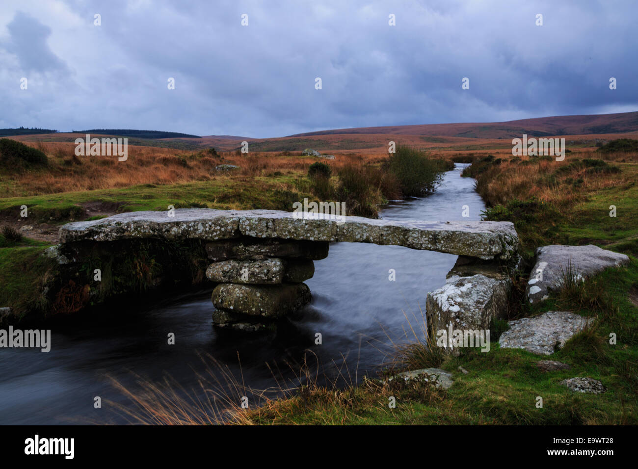 Clapper Bridge Scorhill Banque D'Images