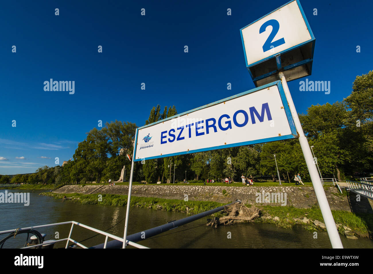 Esztergom, Hongrie, courbe du Danube Banque D'Images