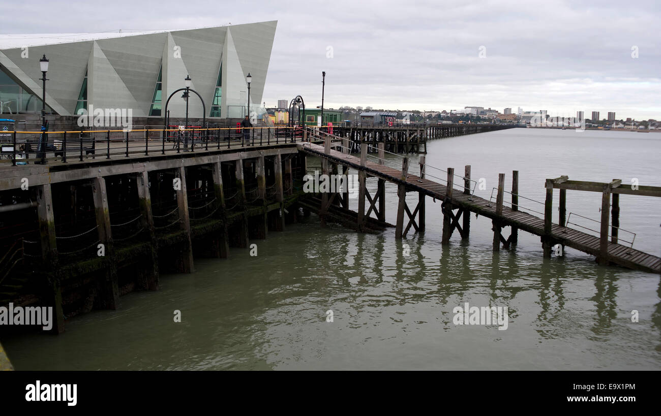 Jetée de Southend, Southend-on-Sea, Essex, Angleterre, Royaume-Uni. Banque D'Images