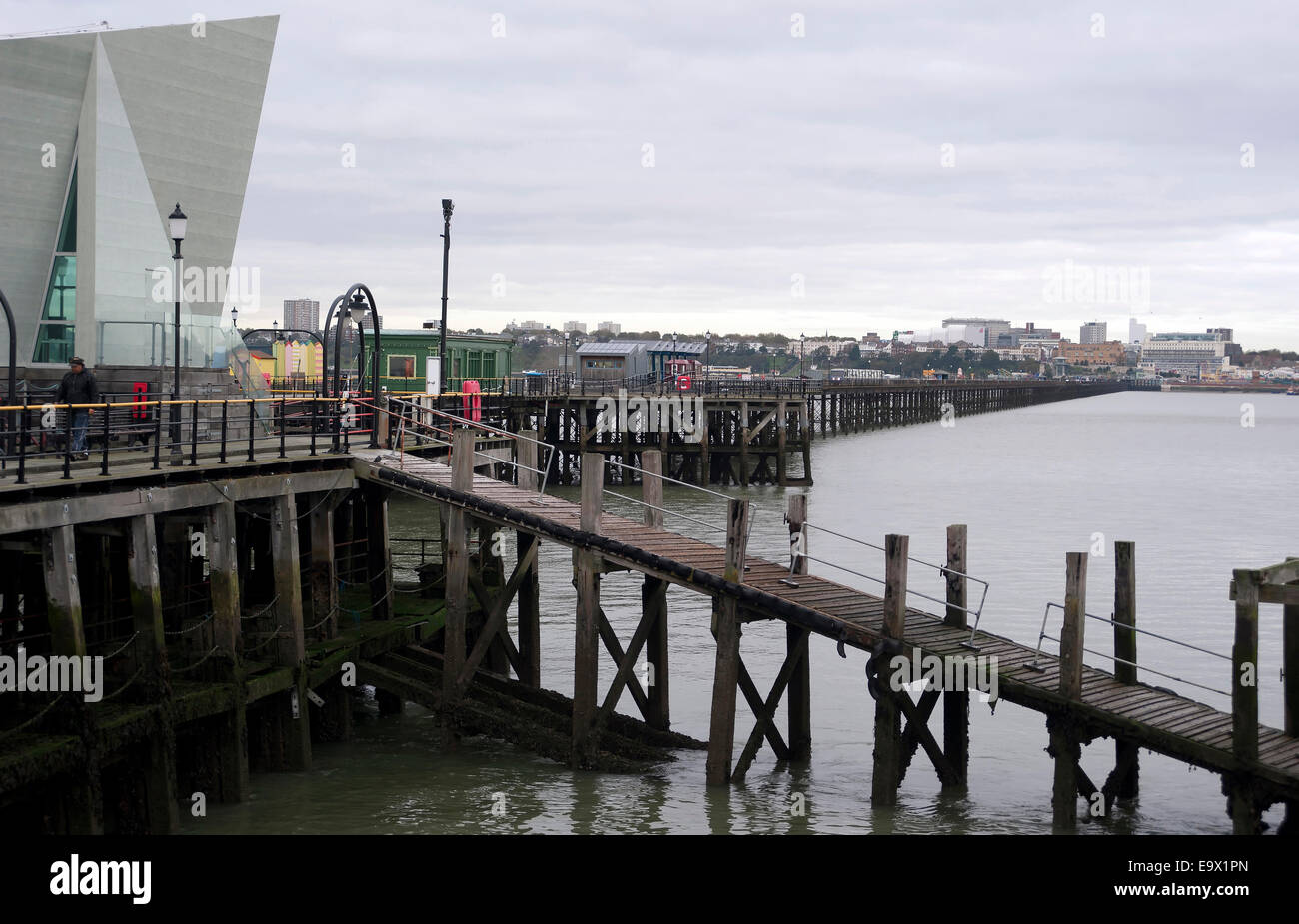 Jetée de Southend, Southend-on-Sea, Essex, Angleterre, Royaume-Uni. Banque D'Images