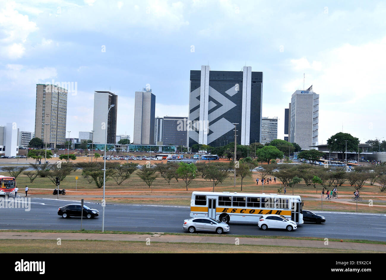Business district Brasilia Brésil Banque D'Images