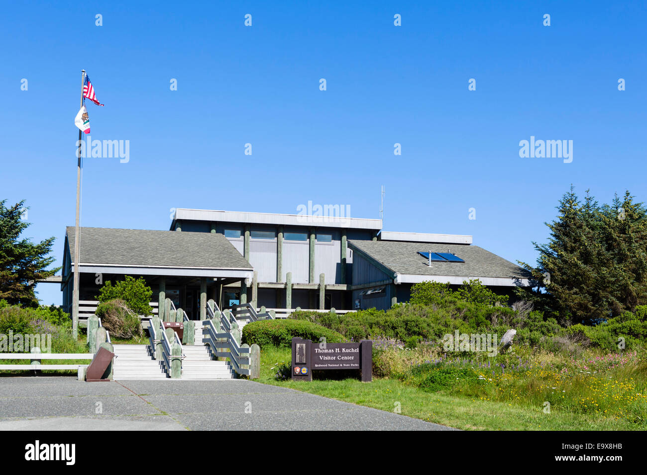 Thomas H Kuchel Visitor Centre, Redwood Parcs nationaux et d'État, le nord de la Californie, USA Banque D'Images