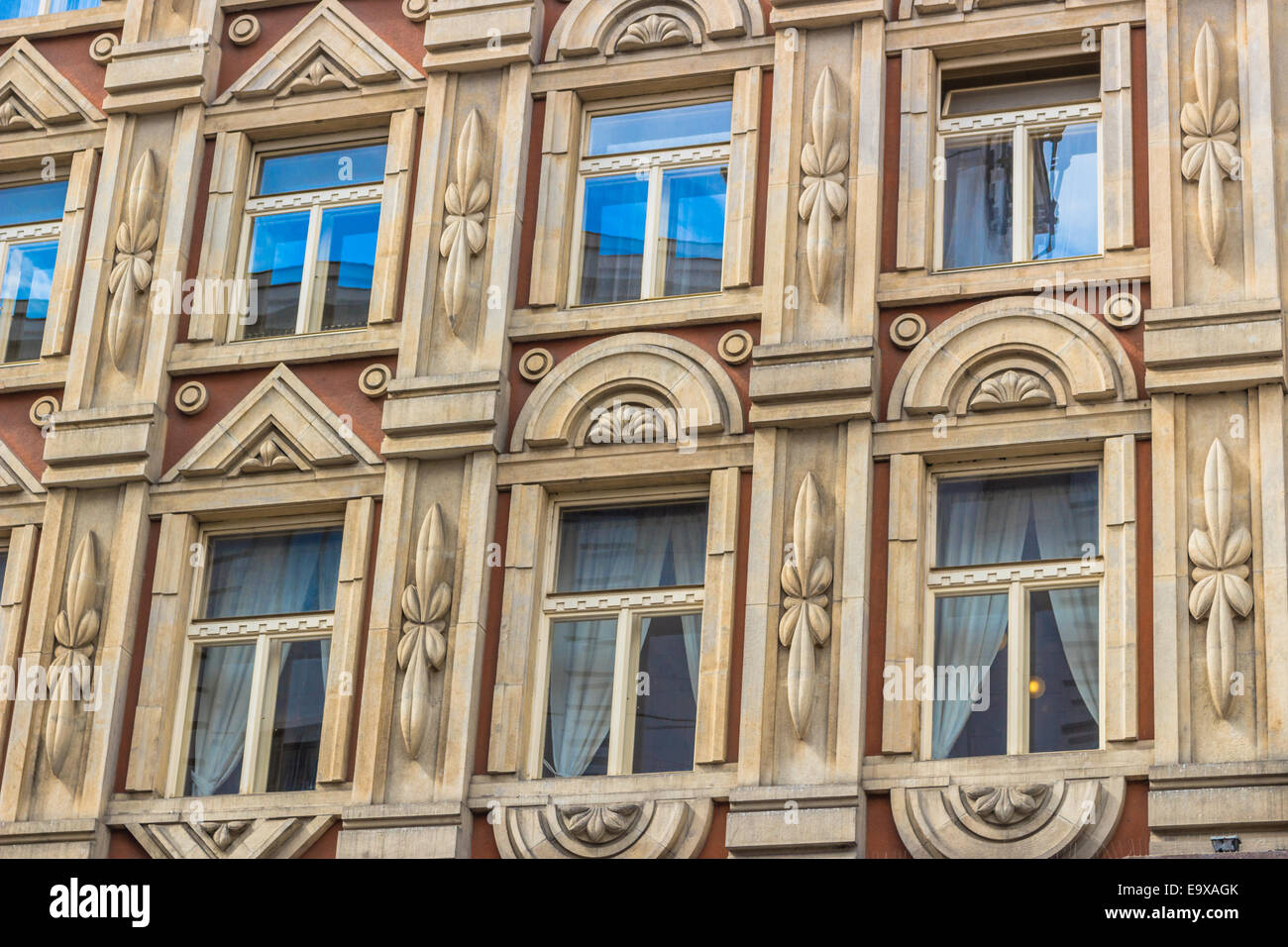 Les bâtiments et les habitations dans le centre historique de Prague : la Villa Adria Banque D'Images