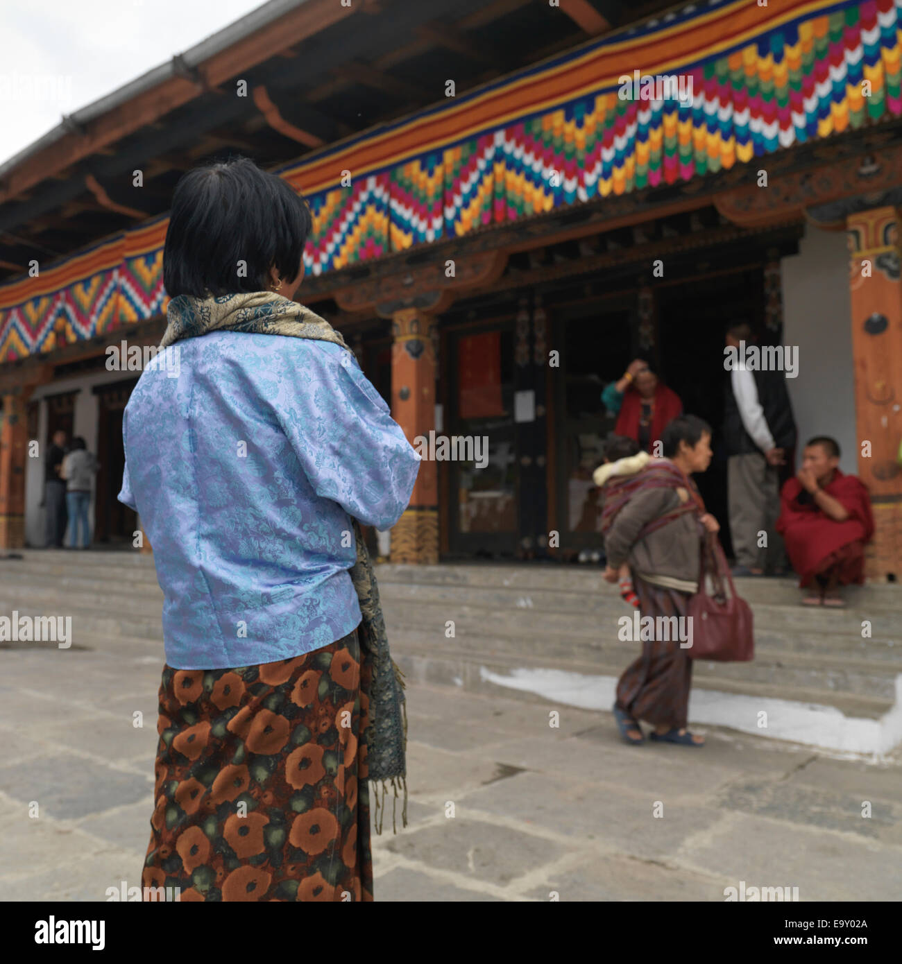 Les gens au niveau national Memorial Chorten, Thimphu, Bhoutan Banque D'Images