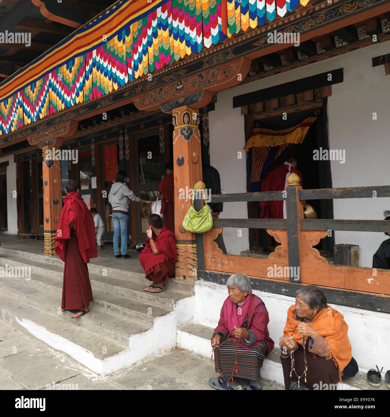 Les gens au niveau national Memorial Chorten, Thimphu, Bhoutan Banque D'Images