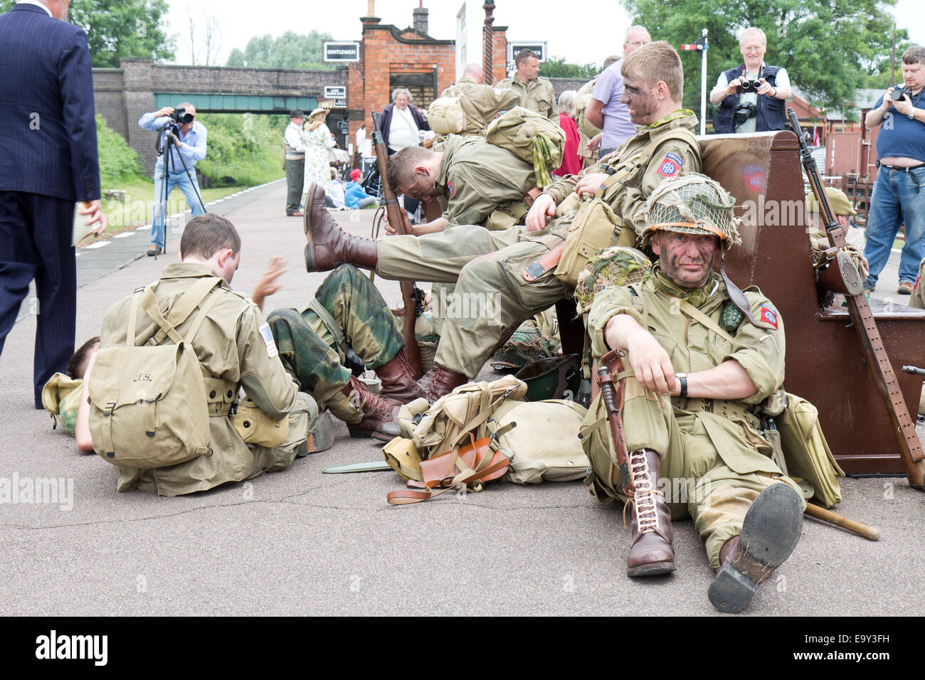 1940 Week-end de guerre sur le Great Central Railway Banque D'Images