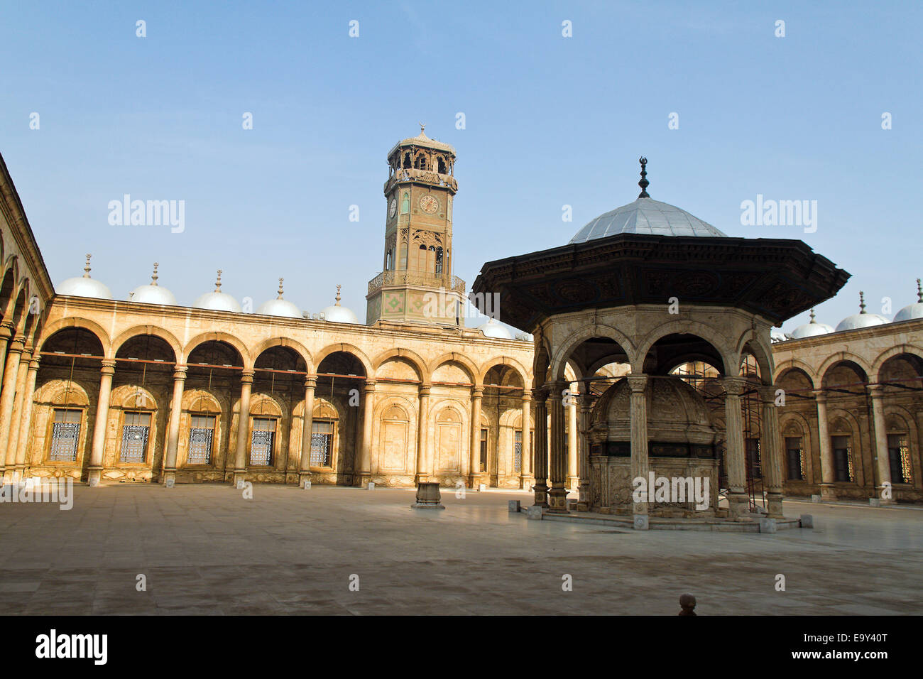 L'Egypte, Le Caire. Mosquée Mohammed Ali. À l'intérieur. Banque D'Images