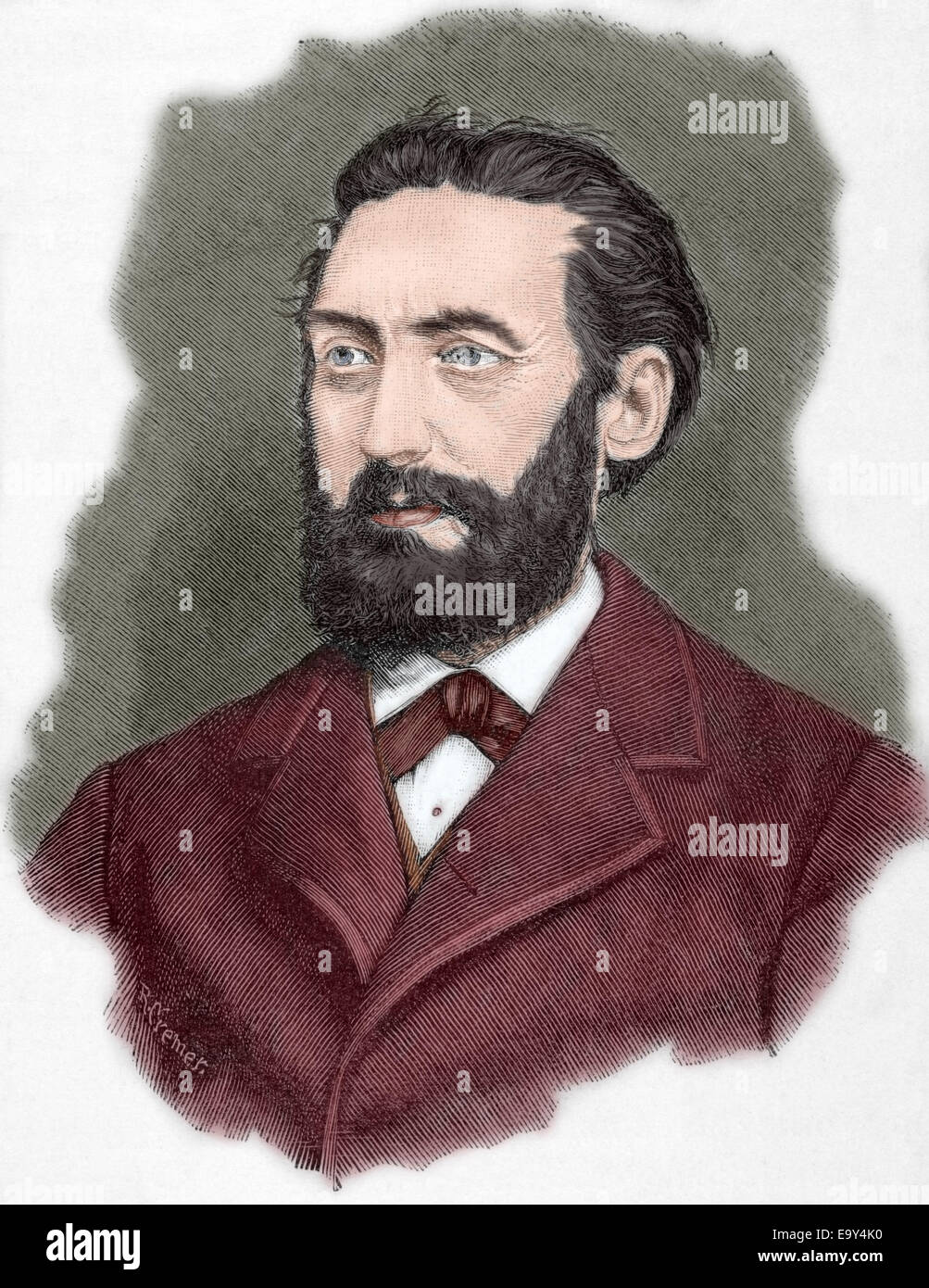 William de Kardorff (1828-1907). Homme politique prussien. La gravure. L'histoire universelle, 1885. De couleur. Banque D'Images