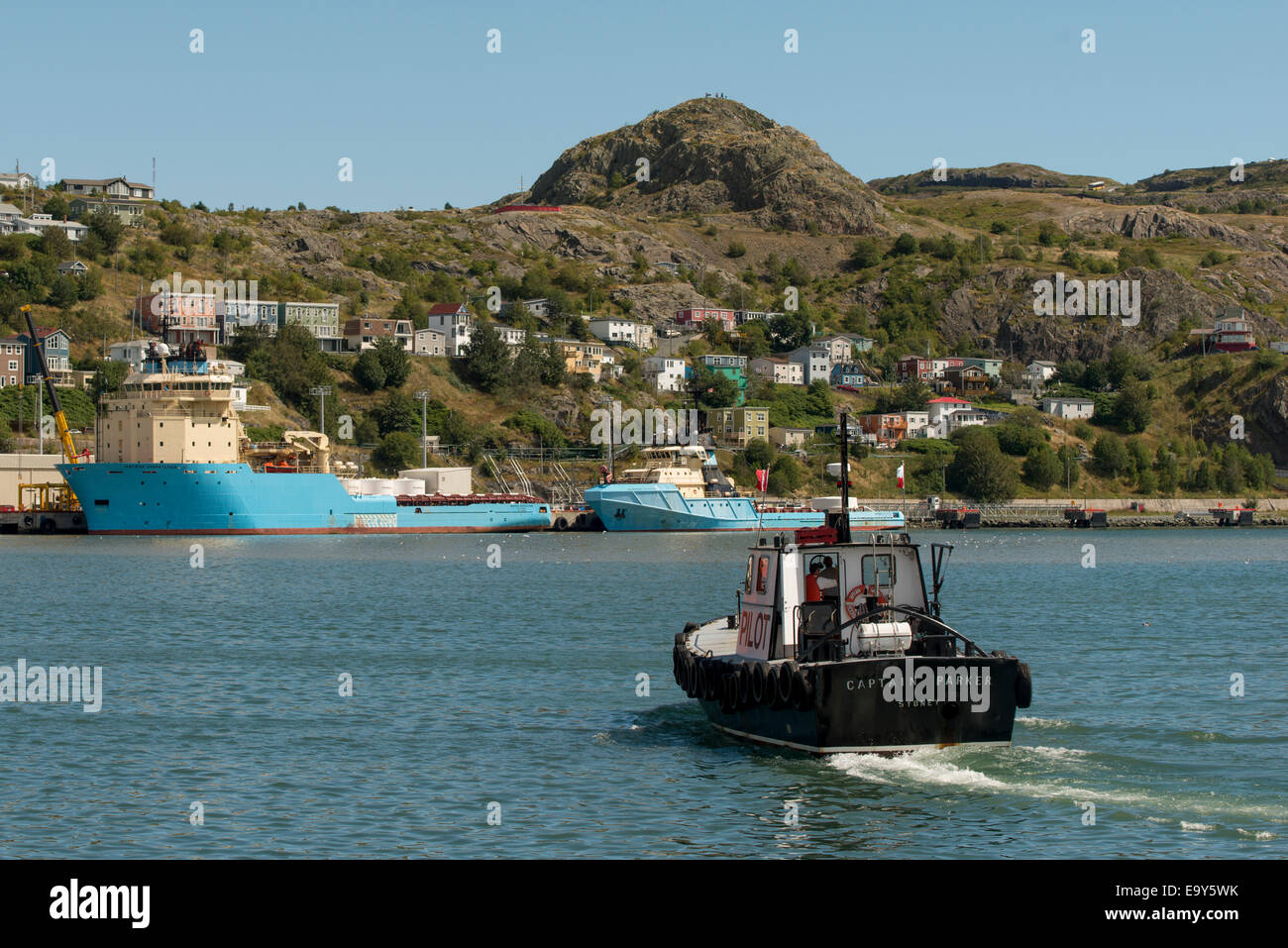 Chalutier de pêche au port, Saint John's, Terre-Neuve et Labrador, Canada Banque D'Images