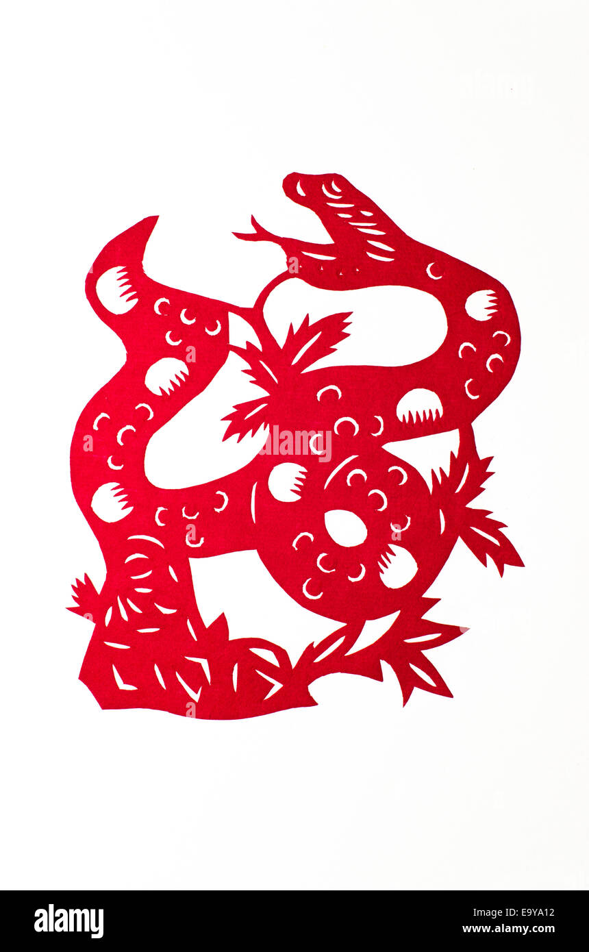 Signe zodiacal chinois Serpent - Banque D'Images