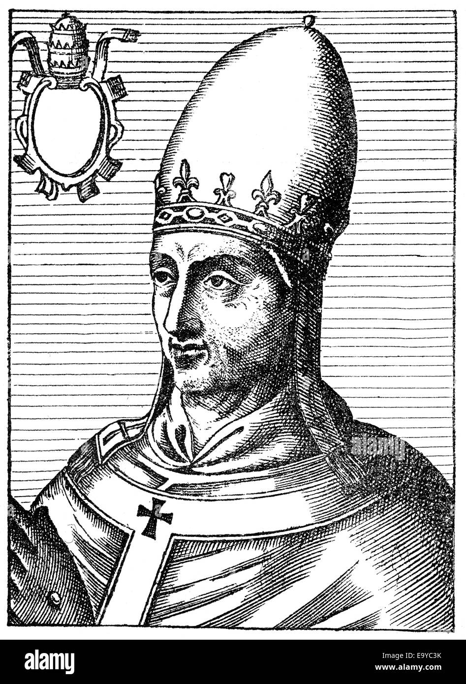 Le pape Jean VIII ou Ioannes VIII, pape de 872 à 882, Papst Johannes VIII  Photo Stock - Alamy