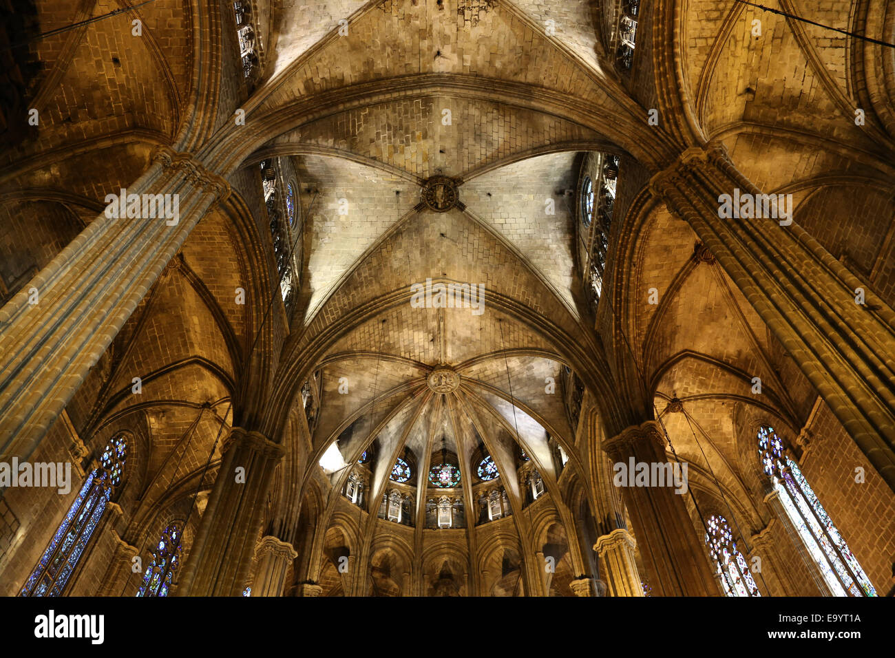 L'Espagne. La Catalogne. La Cathédrale de Barcelone. À l'intérieur. Abside. 13e siècle. Banque D'Images