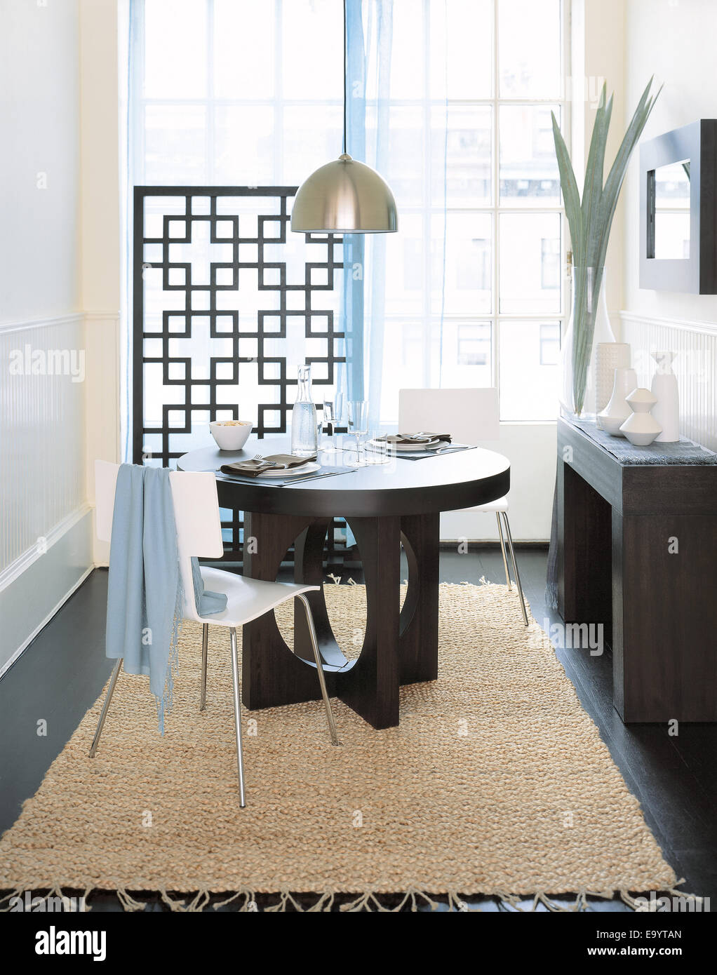 Salle à manger en ville Banque D'Images