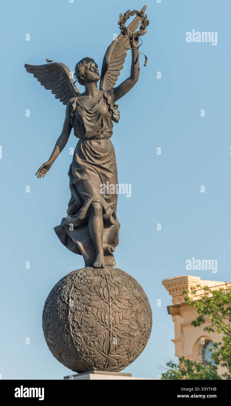 La liberté statue en bronze à Kharkiv ukraine Banque D'Images