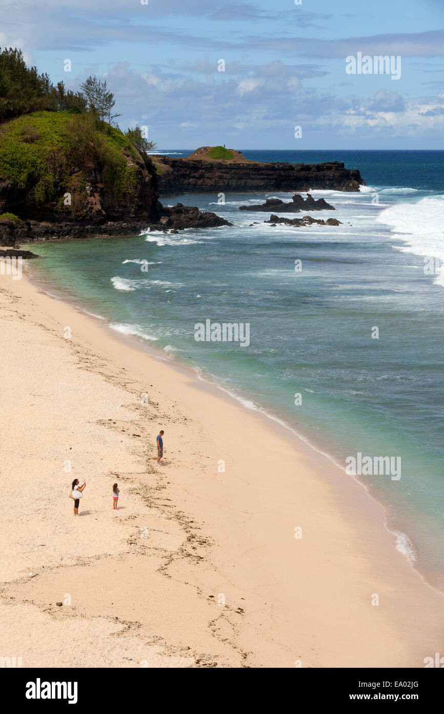 Les touristes sur le plage Gris Gris à l'extrémité sud de l'Ile Maurice Banque D'Images