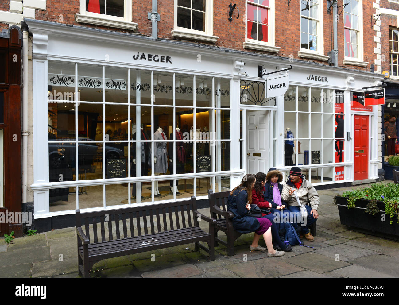 Jaeger shop boutiques magasins magasin Shrewsbury UK Banque D'Images