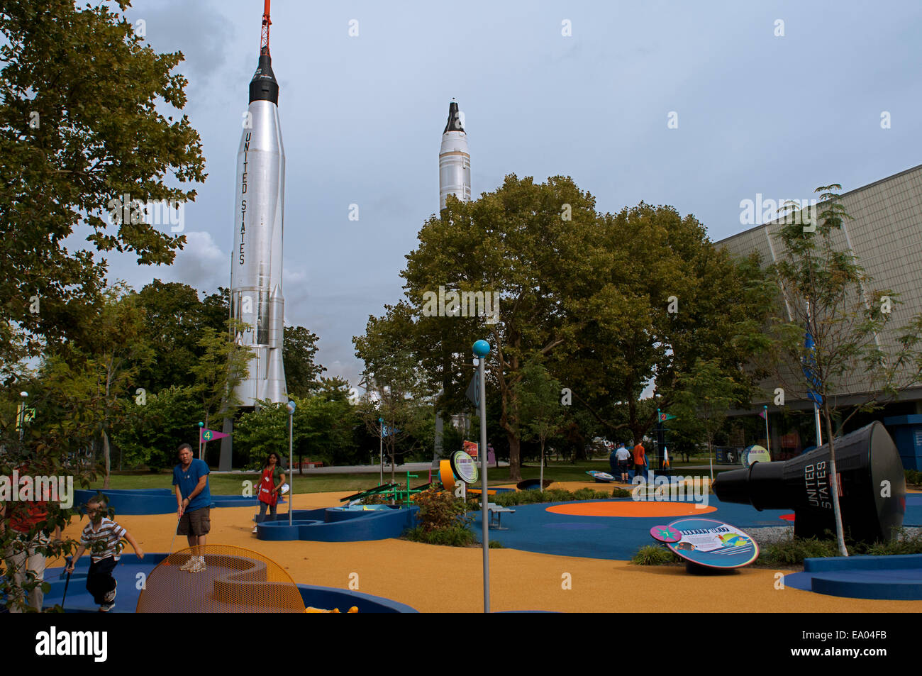 À la Maker Faire New York Hall of Science Queens. Le New York Hall of Science est une science museum situé à Flushing Meadows Banque D'Images