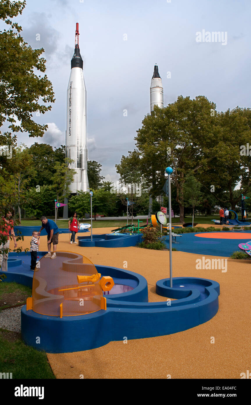 À la Maker Faire New York Hall of Science Queens. Le New York Hall of Science est une science museum situé à Flushing Meadows Banque D'Images