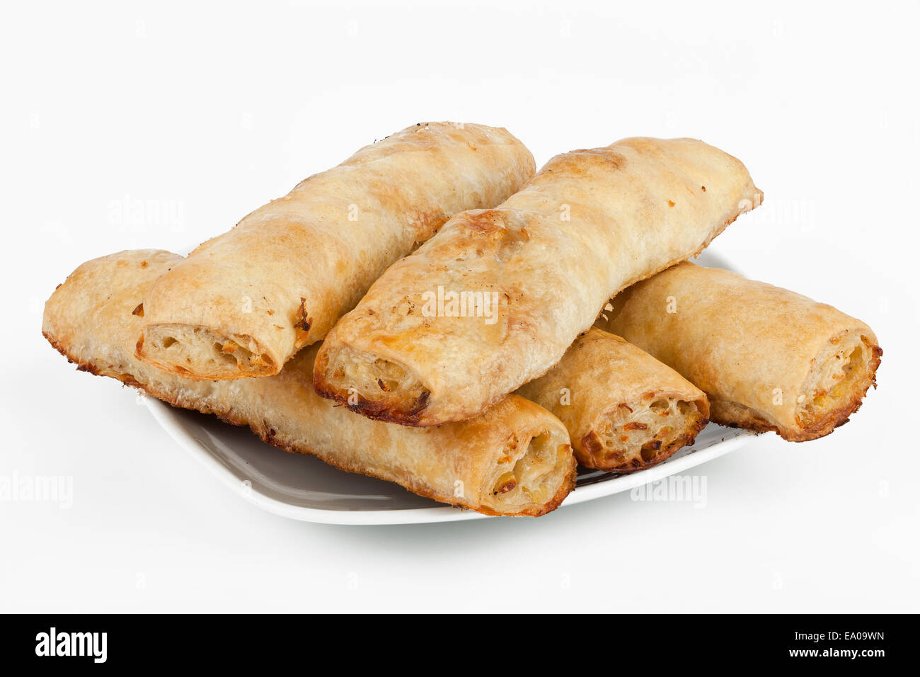 Parmentier de pomme de terre sur la plaque blanche Banque D'Images