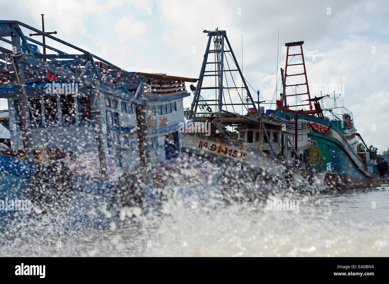 Delta du Mékong en bateau de canal ,à Rach Gia pouvez Mao Banque D'Images