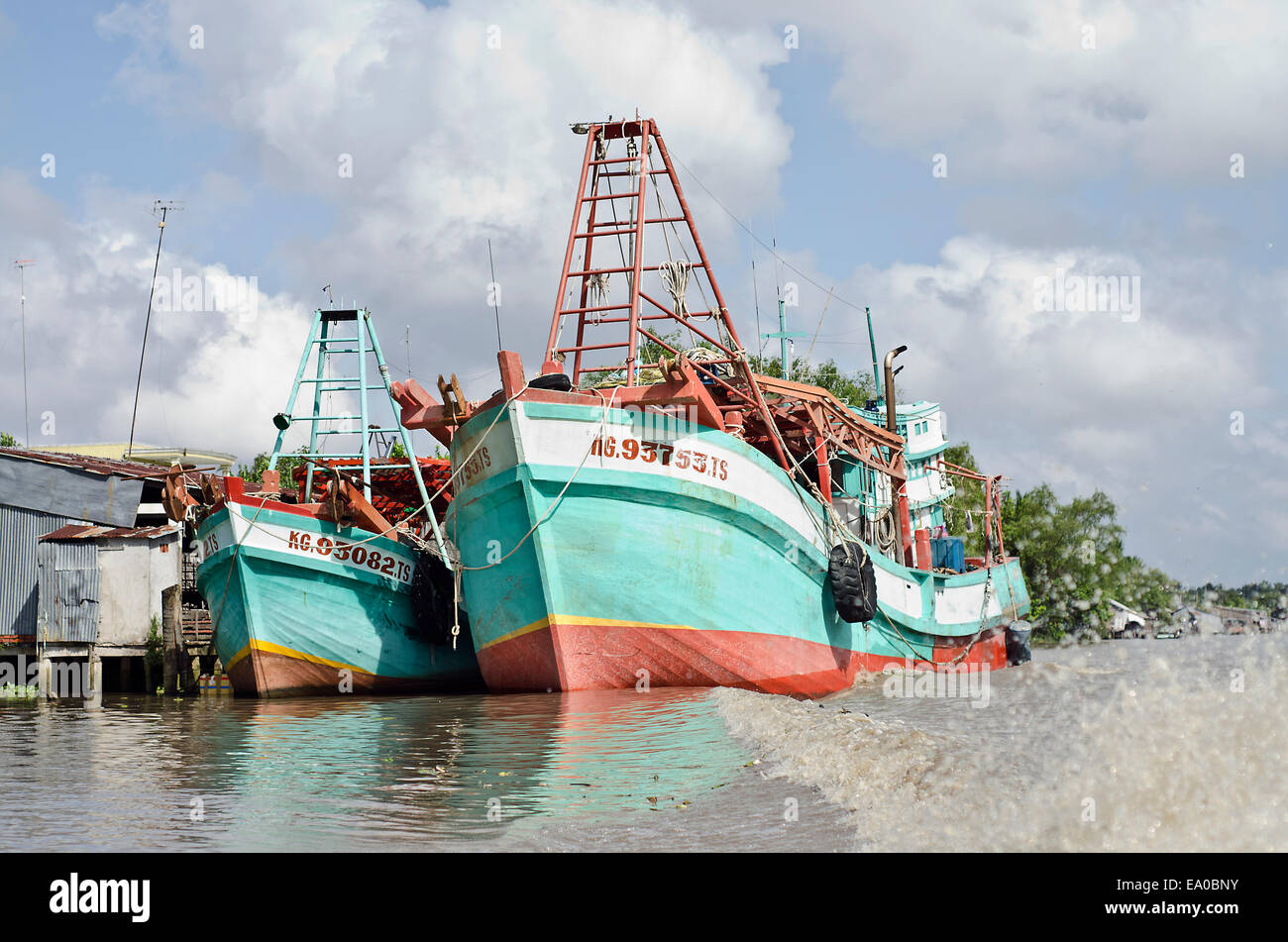 Delta du Mékong en bateau de canal ,à Rach Gia pouvez Mao Banque D'Images