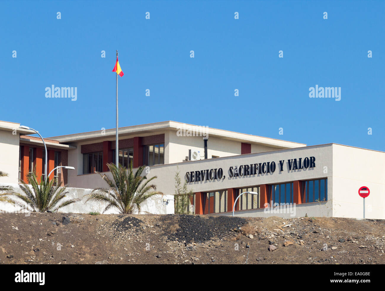 Base militaire espagnol à Las Palmas, Gran Canaria, Îles Canaries, Espagne Banque D'Images