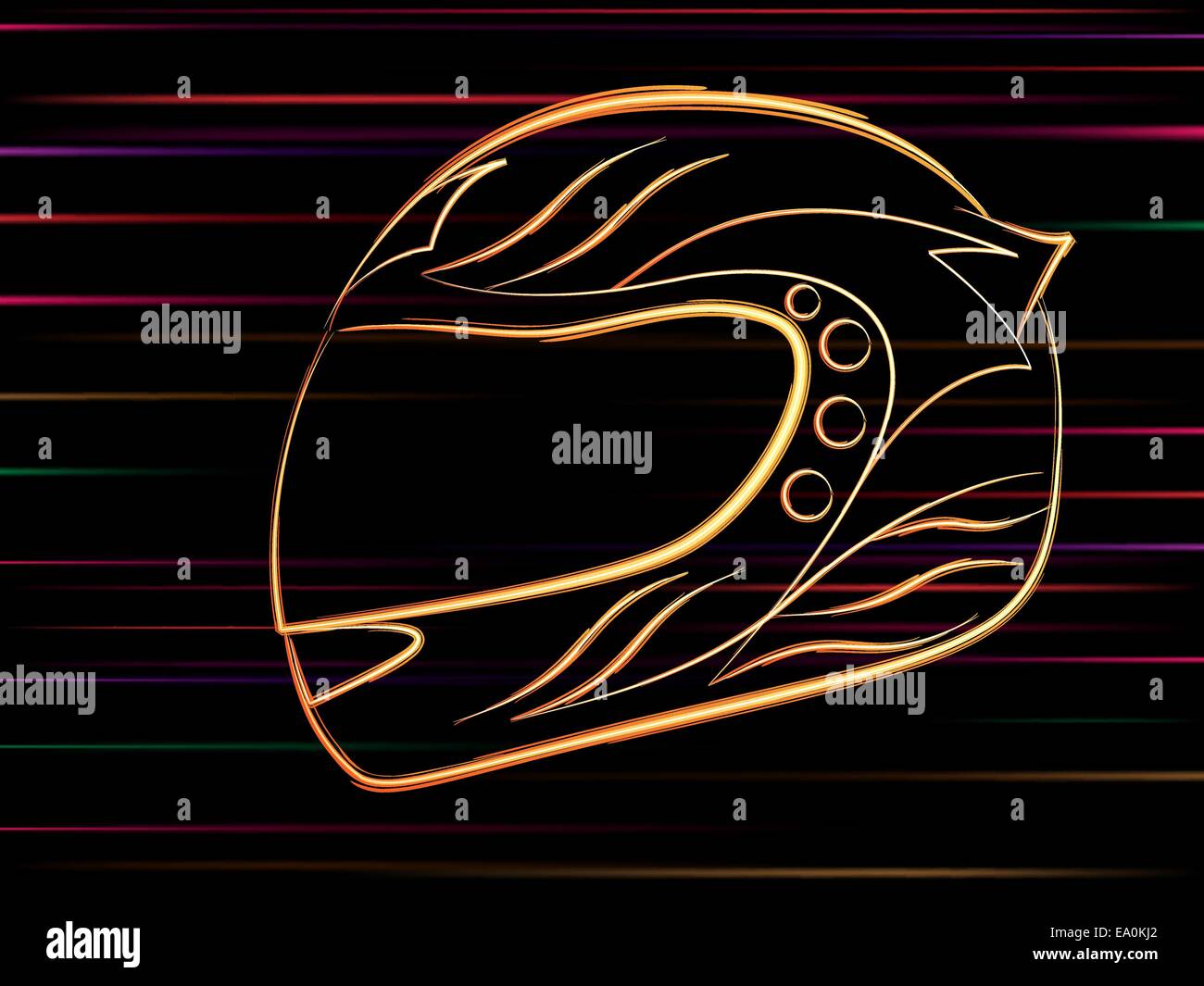 Casque de moto stylisée du vecteur Illustration de Vecteur