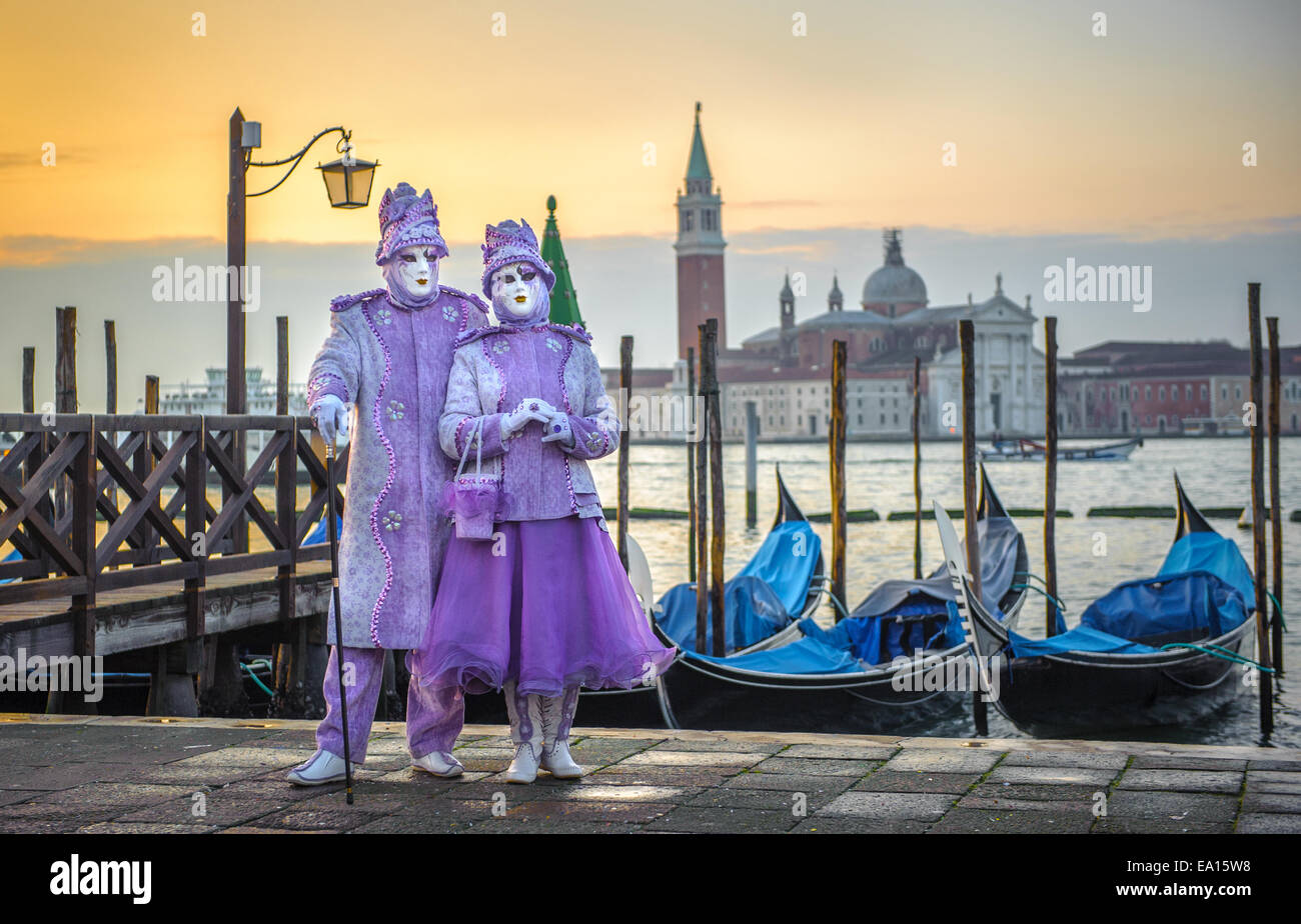 Les masques de carnaval de Venise Banque D'Images