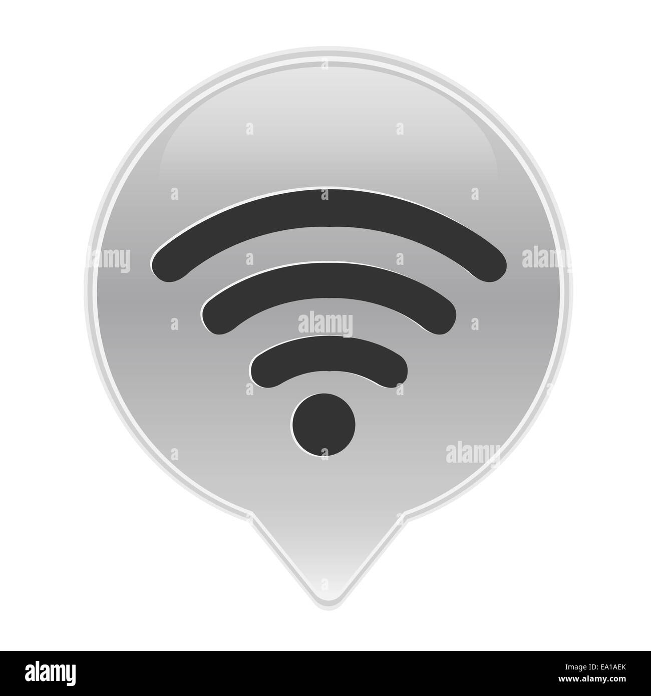 Symbole Wifi gris Banque D'Images