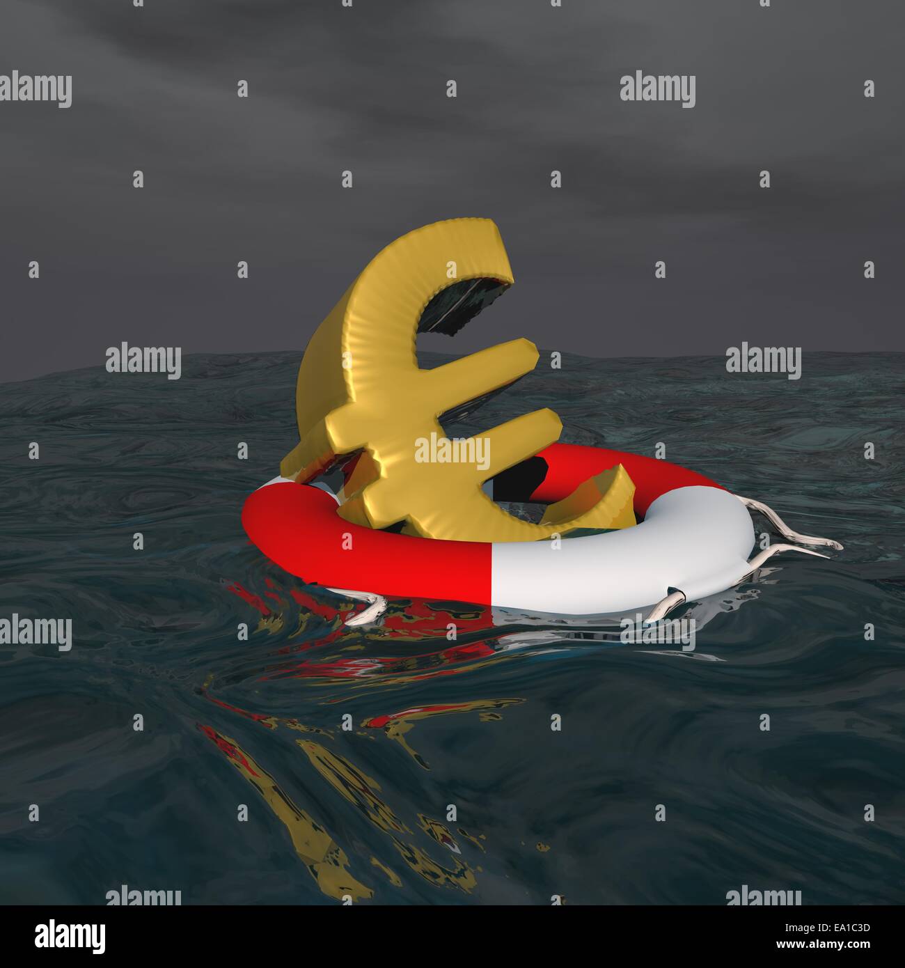 Sauvée euro - 3D render Banque D'Images